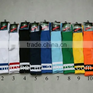 Bulk Striped Men Cheap Knee High Football Socks thumbnail-1