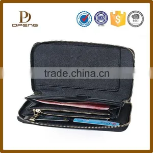 New Arrival Multipurpose Zipper Leather Wallet OEM Leather Men Purse thumbnail-4