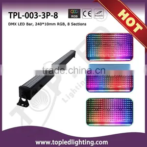 CE&RoHs Certificate DMX LED Bar 240*10mm RGB 8 Sections Wall Washer LED LIght thumbnail-1