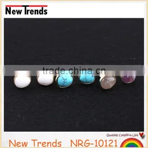 New Arrival Women Jewelry Turquoise Ring, Purple Natural Stone Ring, White Stone Ring thumbnail-2