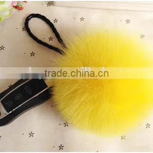 Fox Fur Ball Key Chain / Fur Pom Poms / Fox Fur Keychain thumbnail-2