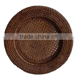 Round Rattan Basket Tray thumbnail-3