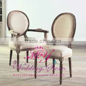 Louis Style White Wood Wedding Chairs thumbnail-1