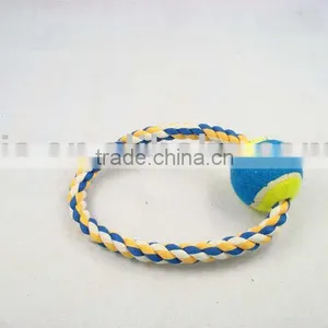 Cotton Rope Dog Toys With Tennis Ball thumbnail-1