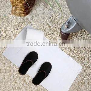 Custom Embroidery Logo White Floor Towel Cotton Wholesale Hotel Bath Mat thumbnail-6