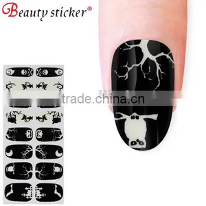 Glow in the Dark Halloween Decoration Metallic Nail Art Wraps thumbnail-1