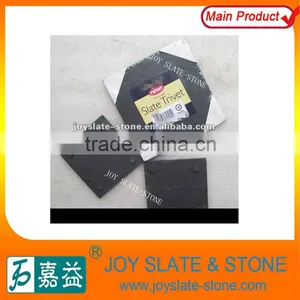 Black Square Slate Coasters thumbnail-1