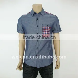 Men's Fashion Casual 100% Cotton Short Sleeve Style Shirt thumbnail-1