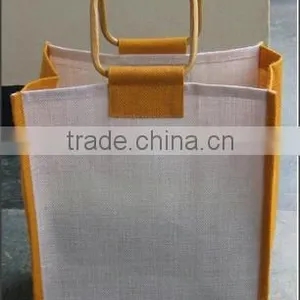Yellow & White Color Shopper Bag thumbnail-1