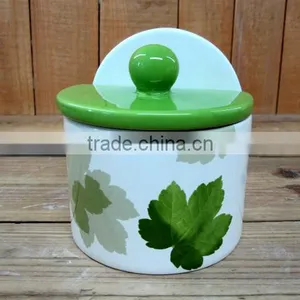 Kitchen Ceramic Salt Jar Can Be Hung on Wall for Home/ Restaurant thumbnail-1