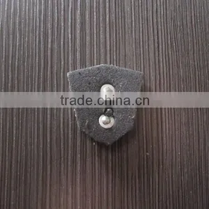 Brown Background With Antique Brass Metal Pu Label for Garment thumbnail-3