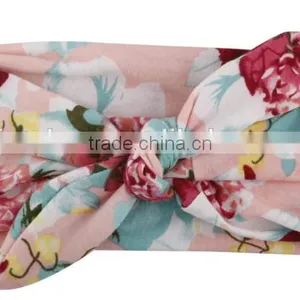 15 Inch New Children Baby Printing Knotted Hair Band Europe Rabbit Ears Headband Simple Bohemia Fashion Hair Ornaments thumbnail-6