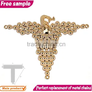 Peacock Design Gold Metal Footwear Chains for Lady thumbnail-1