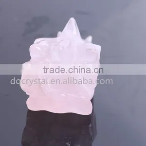 Dragon Head Natural Rose Quartz Crystal for Hot Sale thumbnail-3
