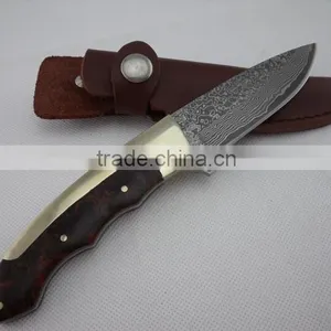 OEM Imported Damascus Blade Hunting Knife thumbnail-2