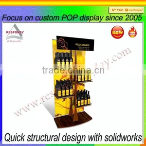 Rolling Wine Floor Single Sided Display Stand thumbnail-1