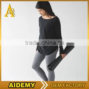 Active Gym Wear Fitwear Long Sleeve Tshirts ,yoga Fitness Shirts thumbnail-3