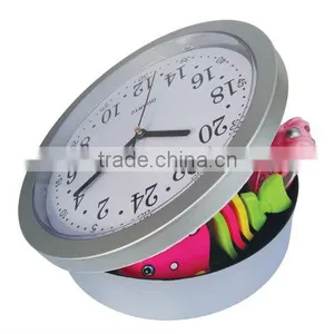 8 Inch Mini Storage Clock/Plastic Quartz Wall Clock With Hidden Safe thumbnail-1
