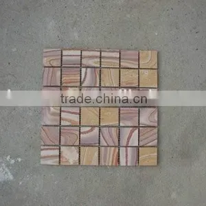 Golden Select Glass Ceramic Mosaic Wall Tile for Sale thumbnail-1
