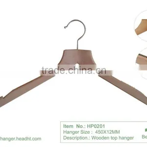 Our HEAD Luxury Wood Hanger With Big Shoulder and Cover Velvet for Anti-slip thumbnail-1