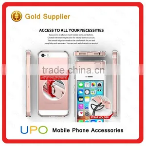 [UPO] High Quality Ultra Thin Slim Clear Anti-scratch Acrylic PC+ TPU Mobile Back Cover Case for IPhone se thumbnail-5