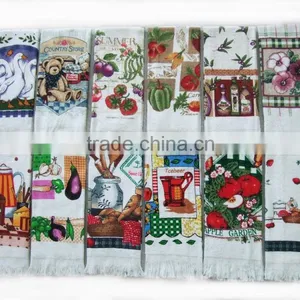 Silk Screen Pigment Printed Kitchen Towel Softtextile Dish Towel Home Textiles thumbnail-1
