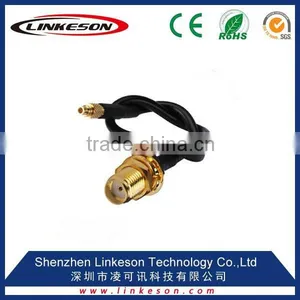 (factory Price) MMCX Male Plug to SMA Female Bulkhead Straight Pigtail Cable RG174 15cm for Wire thumbnail-1