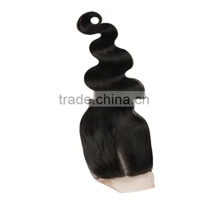 7A Brazilian Body Wave Closure 100% Virgin Human Hair 3.5x4 Swiss Lace Closure Bleached Knots Free Middle 3 Way Part Top Closure thumbnail-4