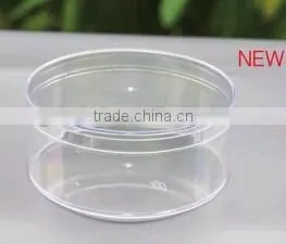 J010 Food Grade Clear PS Plastic Cookies Container Round Cookies Box Clear Hard Plastic Boxes thumbnail-1