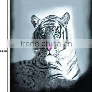 China Suppliers Quilt Blankets Rebel Wholesale 100% Polyester Knitted Cuddly Tiger Print Fleece Blanket thumbnail-3