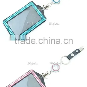 New Style Crystal Rhinestone With Watch ID Badge Holder Key Ring From Manufacturers thumbnail-3