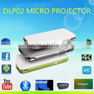 DLP02 Cheap Mini Projector Android 4.4 With Built-in Speaker Full HD 1080P thumbnail-1