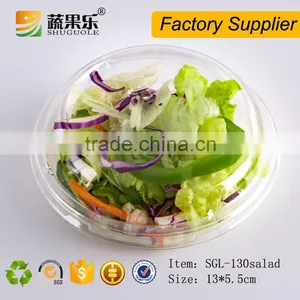 Transparent Take Away Plastic Salad Box With Lid thumbnail-1
