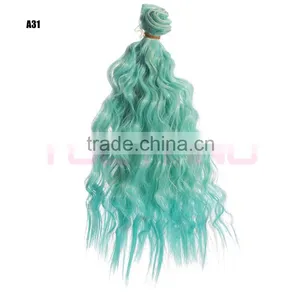 25cm Long Wavy Hair Extension Doll Wigs DIY Hairpiece thumbnail-5