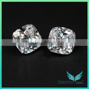 Free Sample Wholesale Zircon Gemstone Cushion Cut White Cubic Zirconia Jewelry thumbnail-6