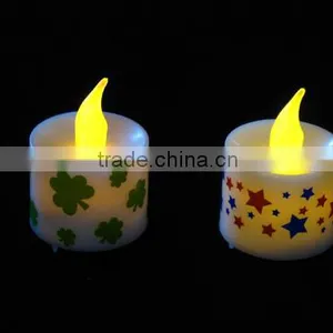 CANDLE LIGHT WITH SHAMROCK PRINT thumbnail-1