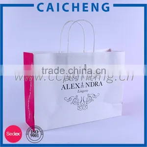 2016 Customized Printed White Kraft Paper Bag thumbnail-1