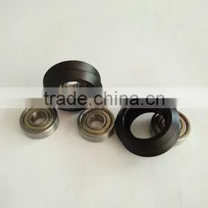 Plastic Rubber Coated Wheel Bearing V-nut Laufrollen 6x24x10 thumbnail-1