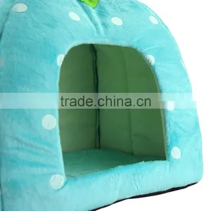 New Arrival Foldable Strawberry Shape Sponge Pet House Dog Cat Kennel S thumbnail-1