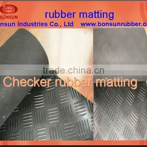 3mm Thickness Anti Slip Checker Rubber Flooring Mat thumbnail-1