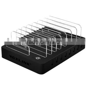 New Arrival Fashion VOXLINK Humanized Design 8-Port USB Charger With Transparent Bracket PSE Black thumbnail-6