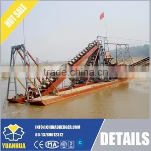 Bucket Chain Dredger With Trommel Dredging for Gold thumbnail-1