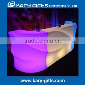 Glowing High Quality Bar Counter Led Light Wave Bar Wave Shape Bar Table thumbnail-3