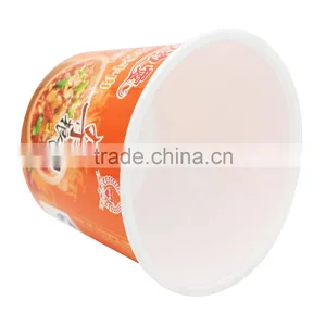 Plastic Noodle Bowl With IML Printing,Round Shape Disposable Noodle Containers With Lids thumbnail-3