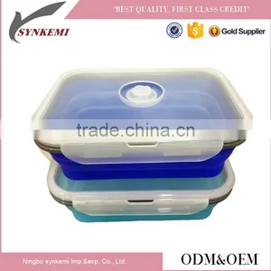 Square Shaped Silicone Food Container thumbnail-1