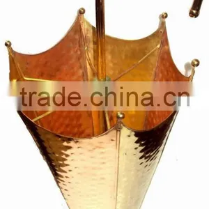 Brass & Copper Umbrella Stand, Metal Umbrella Stand, Umbrella Holder, Portable Umbrella Stand, thumbnail-1