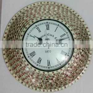 New Modern Design Mosiac Metal Clock thumbnail-1