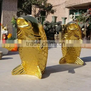 Fiberglass Golden Fish Sculpture thumbnail-2