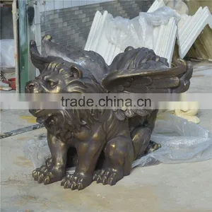 Home Garden Resin Craft Fiberglass Fly Lion Sculpture thumbnail-2