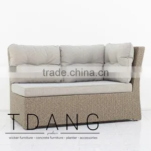 Belvedere Corner Wicker Bench - Outdoor Poly Rattan - Conversation Wicker Furniture thumbnail-1